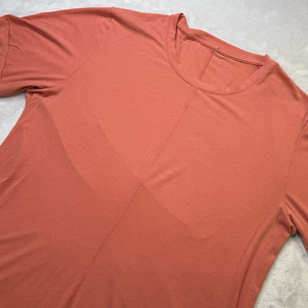 Nike Dri-Fit Top Women's Large Yellow Orange‎ Activewear Yoga Workout Crew Neck